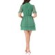 thumbnail image 3 of Vestido A-Line con Cuello Peter Pan y Puños con Volantes para Mujeres INSPIRE CHIC Color Verde Claro Talla S, 3 of 6