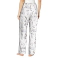 thumbnail image 3 of Uemuo Rabbit Eating Pattern Women's Wide Leg Palazzo Lounge Pants with Pockets Light Weight Loose Comfy Casual Pajama Pants-Small, 3 of 9