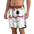 thumbnail image 2 of Cartoon Family Guy Men's Beach Shorts Swim Trunks Casual Quick Dry Board Shorts Swimwear with Mesh Lined and Pockets, 2 of 8
