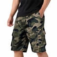 thumbnail image 2 of Zimjoy Mens Cargo Shorts Athletic Lightweight Breathable Casual Gym Work Mens Shorts Drawstring Elastic Waist Bermuda with Zipper Pockets Camouflage L, 2 of 6