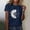 Navy, variant on Sunflower Graphic Tees for Women Boho Flowers Shirt Plus Size Loose Top Girls Short Sleeve Graphic Casual T-Shirt Summer Holiday Blouse