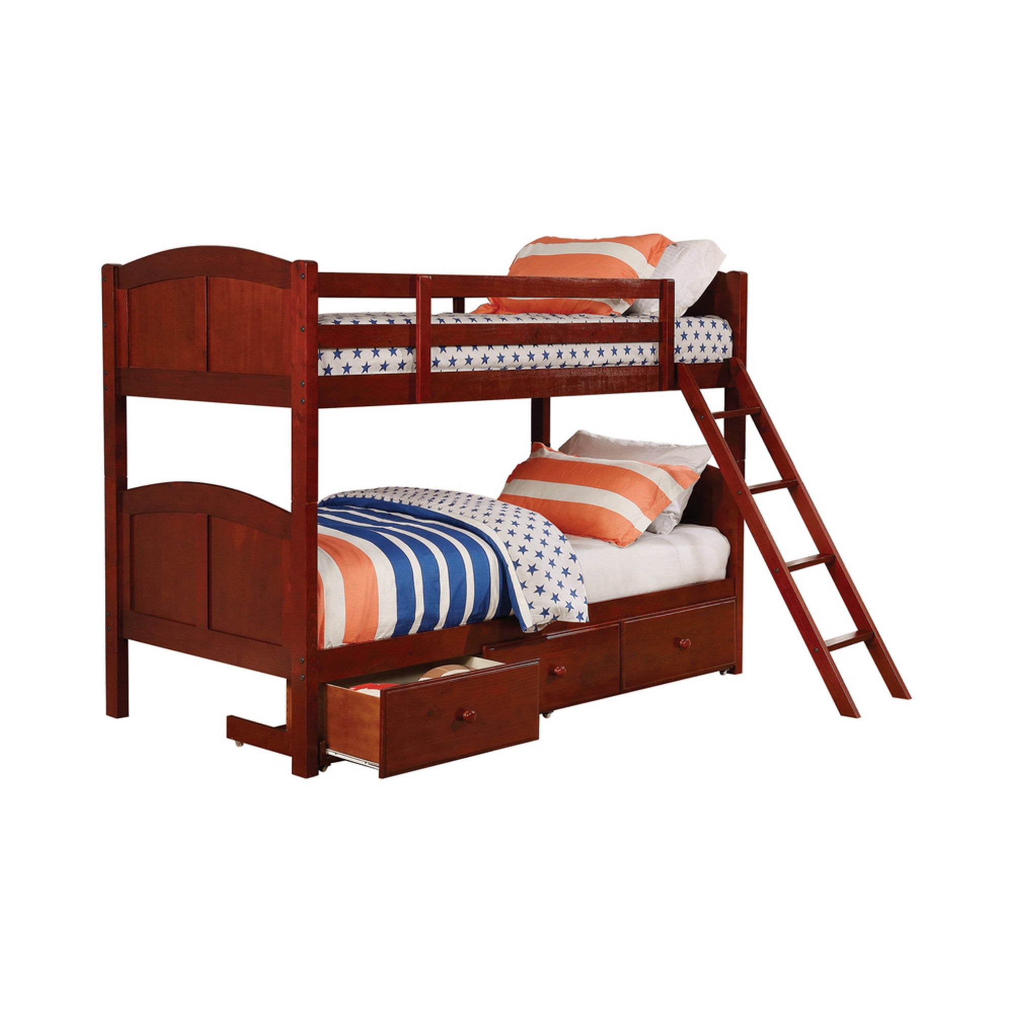 Wooden Twin Over Bunk Bed With, Sears Wooden Bunk Beds