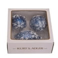 thumbnail image 4 of Kurt Adler 80MM Glass Ball, Onion, and Teardrop Ornaments with Snowflake, 3-Piece Set, 4 of 4