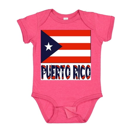 

Inktastic Puerto Rico Flag & Name Gift Baby Boy or Baby Girl Bodysuit