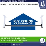 Ultimate Body Press Steel Ceiling Mount Pull Up Bar for 8 Foot Ceilings