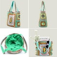 thumbnail image 7 of Zhengup Knitted Shouder Bags for Women Crochet Handbag Colorful Summer Totes Oversized Woven Top Handle Purse, 7 of 7