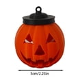 thumbnail image 4 of Hanging Halloween Pumpkin Lantern, 2Pcs LED Glowing Jack O Lantern Light, Battery Powered Plastic Holder, Warm Orange Glow Decorative Lamp, Table Centerpiece Hanging Ornament for Home Party Haunted, 4 of 4
