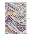 thumbnail image 2 of 2â€™ x 20â€™ Blue and Gold Zebra Pattern Runner Rug, 2 of 7