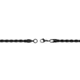 thumbnail image 3 of Stainless Steel 18 Inches Long 4 MM Wide Rope Chain Necklace Black Ion Plating with Lobster Claw Clasp by Metro Jewelry for Men, 3 of 3