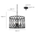 thumbnail image 2 of Millennium Lighting  Arelyn 4 Light Pendant Fixture in Matte Black or Modern Gold Matte Black Matte, 2 of 19