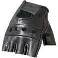 thumbnail image 2 of Hot Leathers Fingerless Leather Gloves (Black, X-Large), 2 of 4