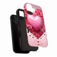 thumbnail image 3 of Valentine's Day Gift Pink Heart Rose Floral Print Couples Lovers Unique Romantic Phone Case Compatible with iPhone 11/12/13/14/15/16 (Pro Max/Plus), 3 of 9