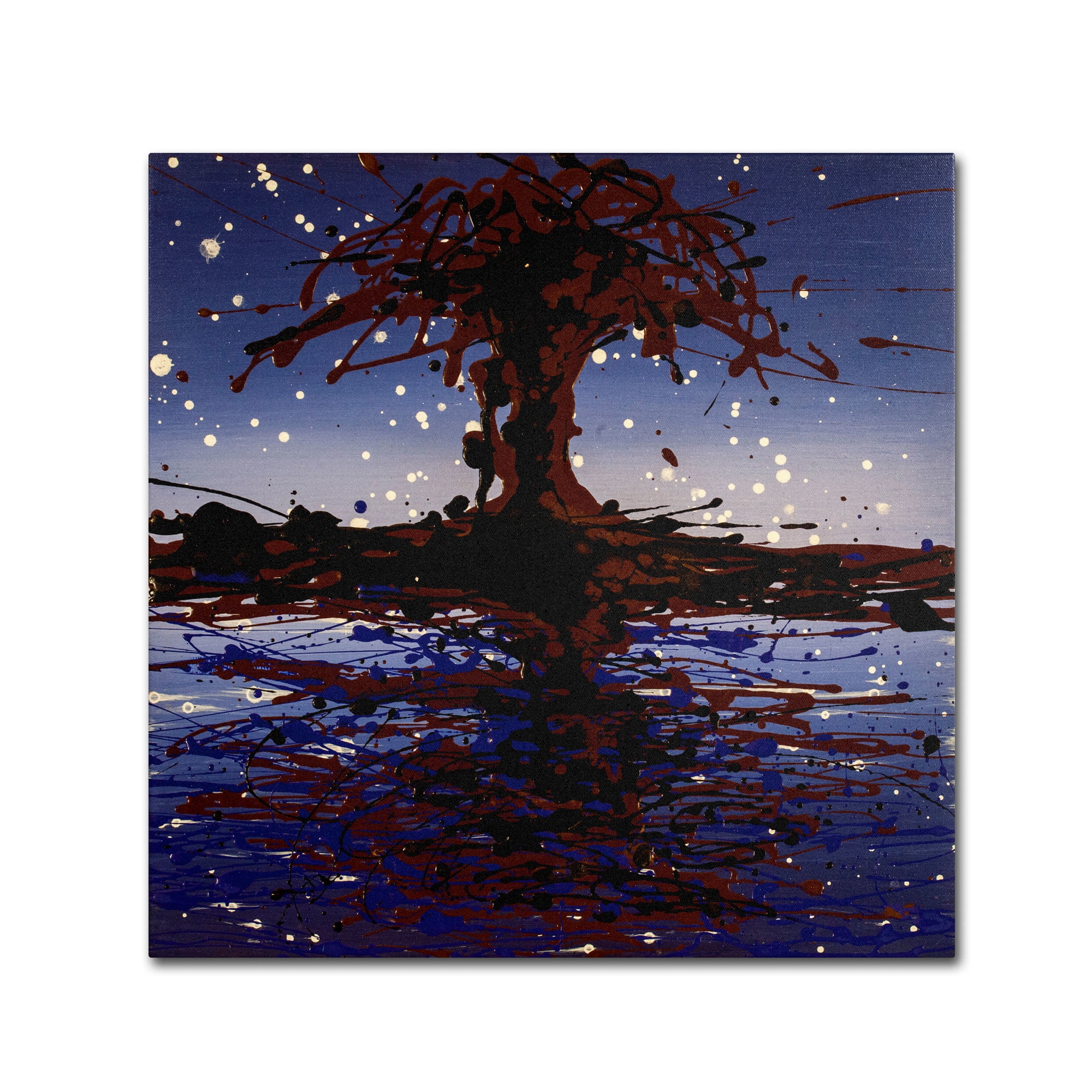 Trademark Fine Art "Lake Tree" Canvas Art by Roderick Stevens