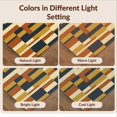 thumbnail image 7 of Design&I 6'x9' Washable Area Rug Oversized Skid-Resistant Patchwork Mid Century Stripe Motif Rectangle Large Geometric for Living Room, Family Indoor, 7 of 7