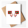 thumbnail image 1 of Maldives Flag Islands Greeting Cards You are Invited Invitations, 1 of 3