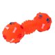 thumbnail image 1 of Juguetes para perros con forma de mancuerna punteada para perros Squeeze Squeaky Pet Chew Toy naranja Ehuebsd Libre de BPA, 1 of 6