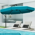 thumbnail image 4 of Costway 10 FT Offset Hanging Umbrella  Patio Cantilever Umbrella with Cover Turquoise, 4 of 10