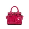 Pre-owned|ZAGLIANI Python Gold Chain Mini Satchel Crossbody Handbag Pink