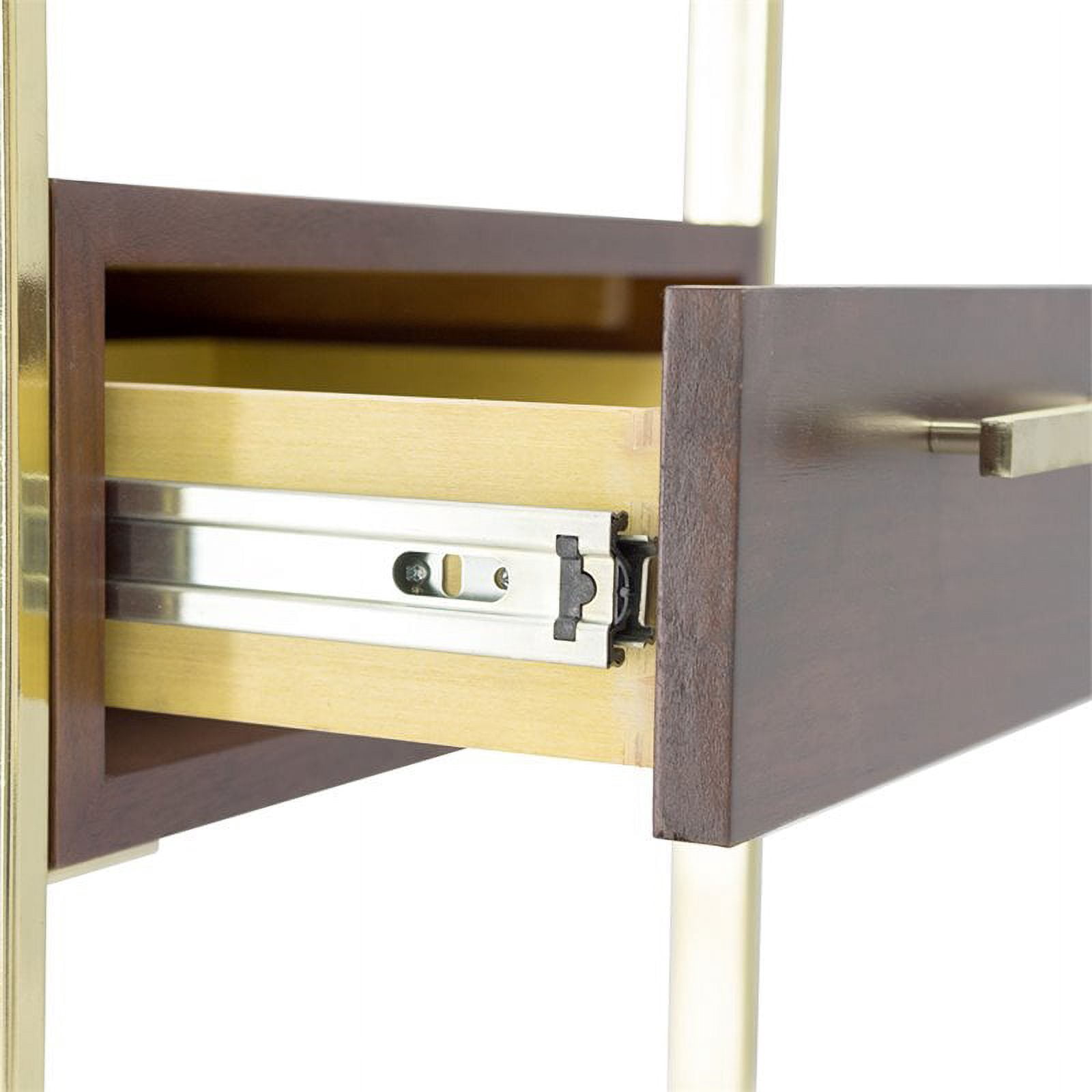 Yosemite Duette 4 Shelf Narrow Bookcase in Rich Nut Brown