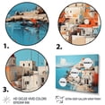 thumbnail image 3 of Designart "Multicolored Santorini, Greece I" Cityscapes Framed Wall Art Decor - Industrial Multicolor Santorini Entryway Framed Wall Art Print, 3 of 6