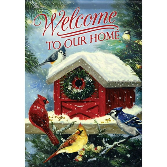 Carson Garden Flag - Christmas Songbirds