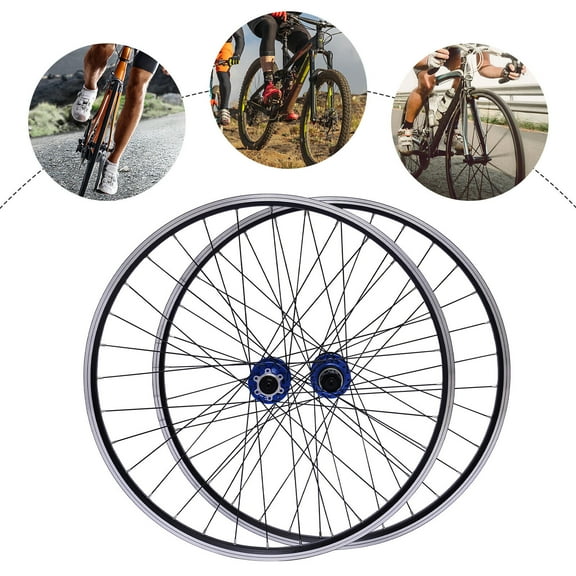 27.5" Mountain Bike Aluminum Alloy Rim Disc Brake MTB Front Rear Black Wheelset