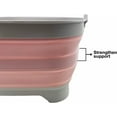 thumbnail image 4 of SAMMART 10L (2.6 gallons) Collapsible Plastic Dishpan with Draining Plug - Portable Washing Tub/Basin - Foldable Tub - Space Saving Kitchen Storage, 4 of 5