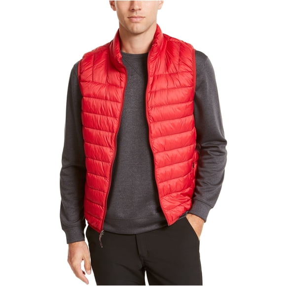 Hawke & Co. Mens Brooklyner 2.0 Prima Loft Packable Quilted Vest, darkred, S