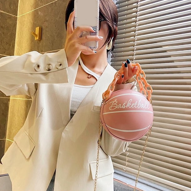 Forma De Baloncesto Bolso De Hombro De Cuero PU Lindo Bolso De Moda De Moda Para Mujeres Forma De Baloncesto