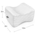 thumbnail image 2 of DMI Contoured Memory Foam Knee Wedge Pillow for Sleeping, Sciatica Pain Relief, Hip & Back Pain, Leg Pillow for Side Sleepers, Bed Positioner, White, 2 of 4