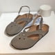 thumbnail image 5 of Sandalias casuales de verano con punta redonda de gamuza esmerilada planas con hebilla de color sólido Wmkox8yii  shjk3438, 5 of 6