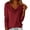 Red, variant on Plus Size Flutter Sleeve Tops for Women 3/4 Length Loose Fit Solid Blouses Soft Casual Daily Spring and Summer Shirts