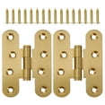 thumbnail image 4 of HOMEMAXS 2 Pcs Cabinet Door Hinges Heavy Duty Hinges 7X5CM Golden, 4 of 8