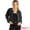 Black, variant on Women's Elegant Stylish Duster Coat with Buckle Closure L Blue