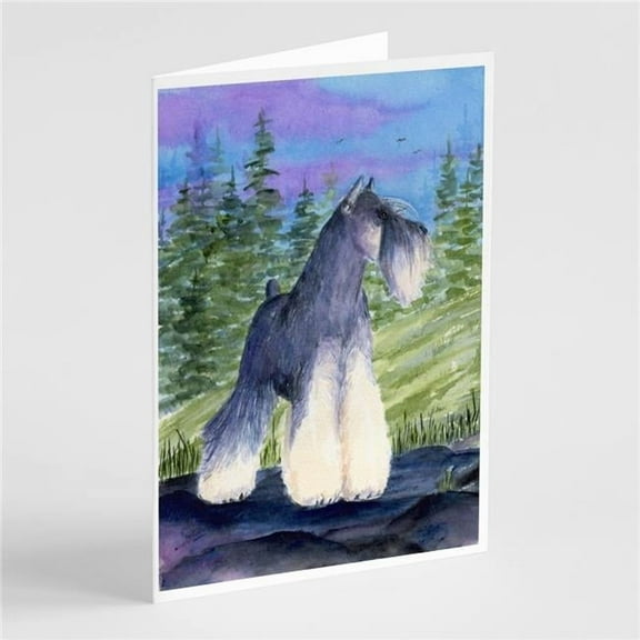 Caroline's Treasures Schnauzer Greeting Cards with Envelopes, 5" x 7" (8 Count)