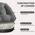thumbnail image 4 of Quilmfoam 16.5"x15.5" Kitchen Chair Cushions Set of 4 for Dining Chair, Soft Tufted Non-Slip Memory Foam Seat Cushion with Ties for Indoor Kitchen Dining Furniture, Dark Grey, 4 of 4