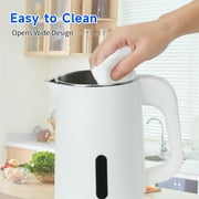Small Electric Tea Kettle Stainless Steel, 0.8L Portable Mini Hot Water Boiler Heater, Travel Electric Coffee Kettle with Auto Shut-Off & Boil Dry Protection