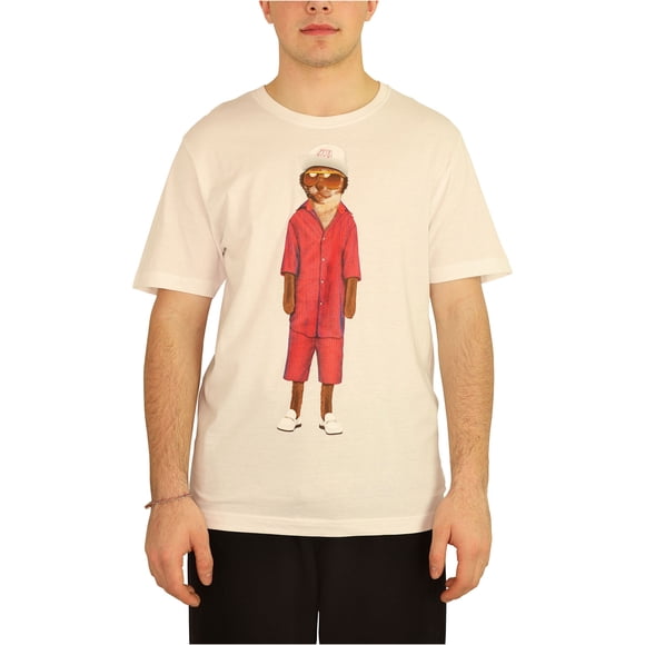 Elevenparis Hombre Mr Mercury Cat Camiseta gráfica blanca XL