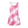 thumbnail image 6 of Blmnix Dress for Women Popover Boho Dresses Hawaiian Dresses Dress Mini Pink Crew Neck Sleeveless Antimicrobial Protection Womens Spring Dresses,L, 6 of 6