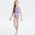 thumbnail image 4 of PMVFHDE Girls' Sleeveless 3-Piece Bikini Set with Ruffle & Flounce Trim, Scale Gradient Mermaid Design Swimwear for Hot Spring & Beach, Quick-Dry Comfortable Fit e,10-11 Years, 4 of 9