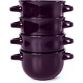 thumbnail image 2 of Kook Soup Bowls Crocks with Handles, 18 oz, Set of 4, Purple, 2 of 4