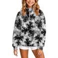 thumbnail image 4 of Atogsazn Kids Boys 1/4 Zip Sweatshirt Childrens Casual Tie Dye Long Sleeve Pullover Sweater Fall Winter Outerwear Black 5-6 Years Fashion, 4 of 9