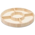 thumbnail image 2 of DIY Round Wooden Divided Serving Tray 12-inch, Pack of 5 5-Section Candy Tray for Vegetable & Fruit Party Platters, by Woodpeckers, 2 of 7
