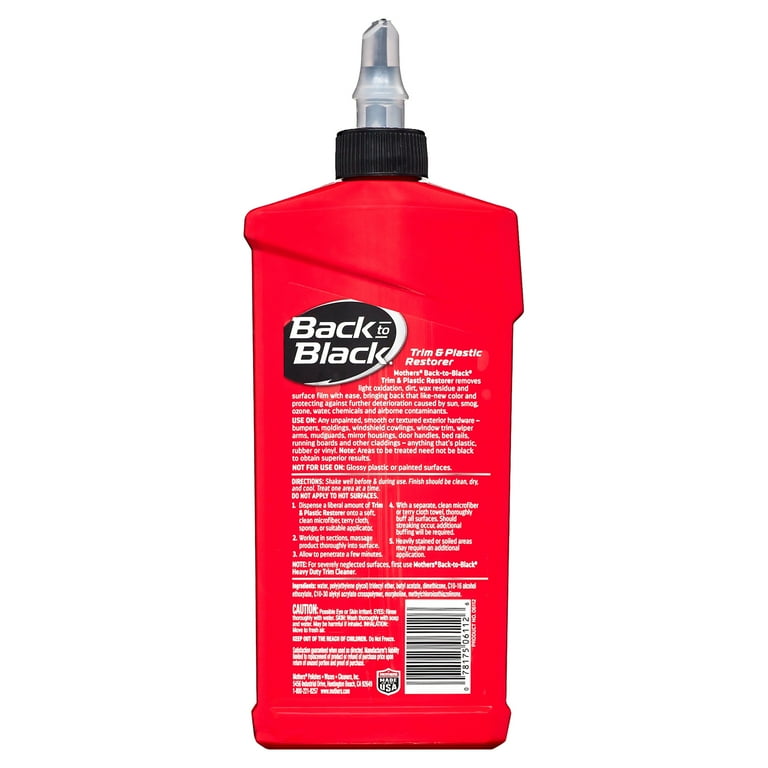 Mothers Polishes Waxes Cleaners 06112 12 oz Trim & Plastic