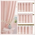 thumbnail image 3 of Baby Pink Velvet Curtains, 2 Panels - Luxury Window Drapes 52 x 108 Inches for Bedroom, Living Room & Home Theater - Room Darkening, Thermal Insulated, Super Soft with Rod Pocket & Back Tab, 3 of 9