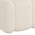 thumbnail image 3 of Contemporary Boucle Fabric Large Ottoman Bench - Ivory, 3 of 8