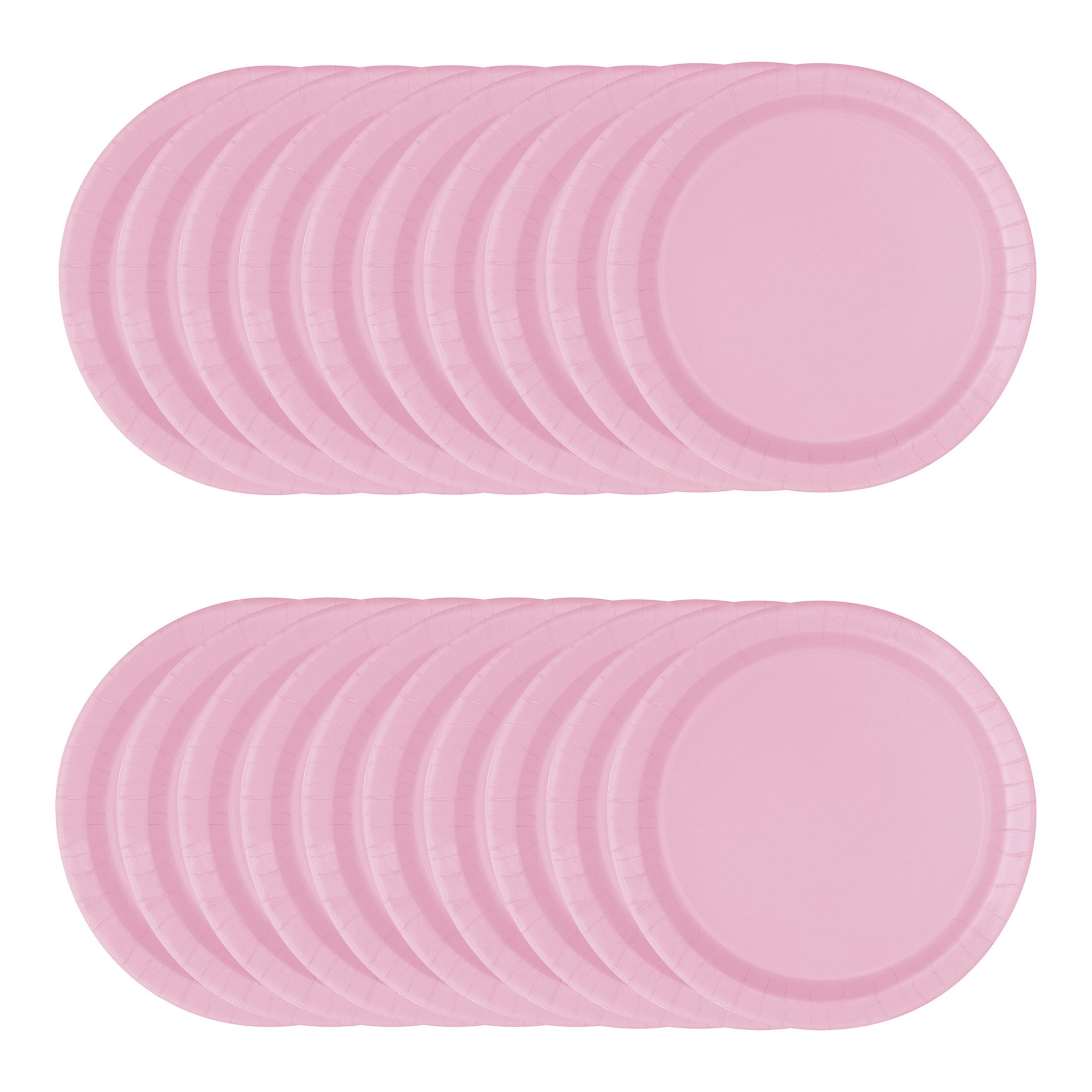 20 Count 9IN Pink Dinner Paper Plates by Way To Celebrate