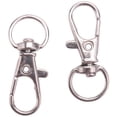 thumbnail image 3 of 100Pcs Metal Lobster Trigger Swivel Clasp Hooks Clip Buckle Jewellery Making Arts Crafts Key Ring Keychain 35mm, 3 of 8