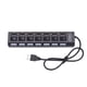 thumbnail image 5 of Divisor de concentrador USB 2.0 de alta velocidad de 7 puertos con interruptor de encendido/apagado para computadora portátil (negro) Ehuebsd  Para estrenar, 5 of 9