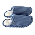 thumbnail image 4 of Zapatillas cálidas para interior, suave, de terciopelo coralino, antideslizante, para pareja, mujer, hombre, 42-43L, azul marino kenally AP000900-09, 4 of 6